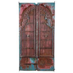 Painted Bikaner Door - 19Thc