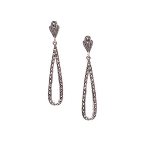 Silver & Marcasite Stud Earrings From Rajasthan