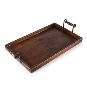 Sturdy Tea Tray with Iron Handles