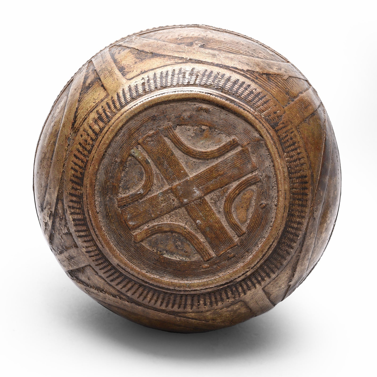 Indian Brass Rice Measure From Orissa - Early 20thC