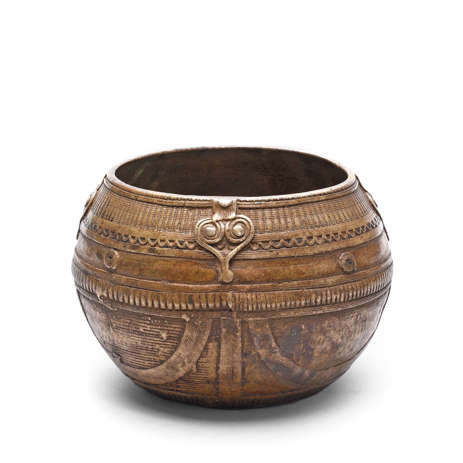 Indian Brass Rice Measure From Orissa - Early 20thC