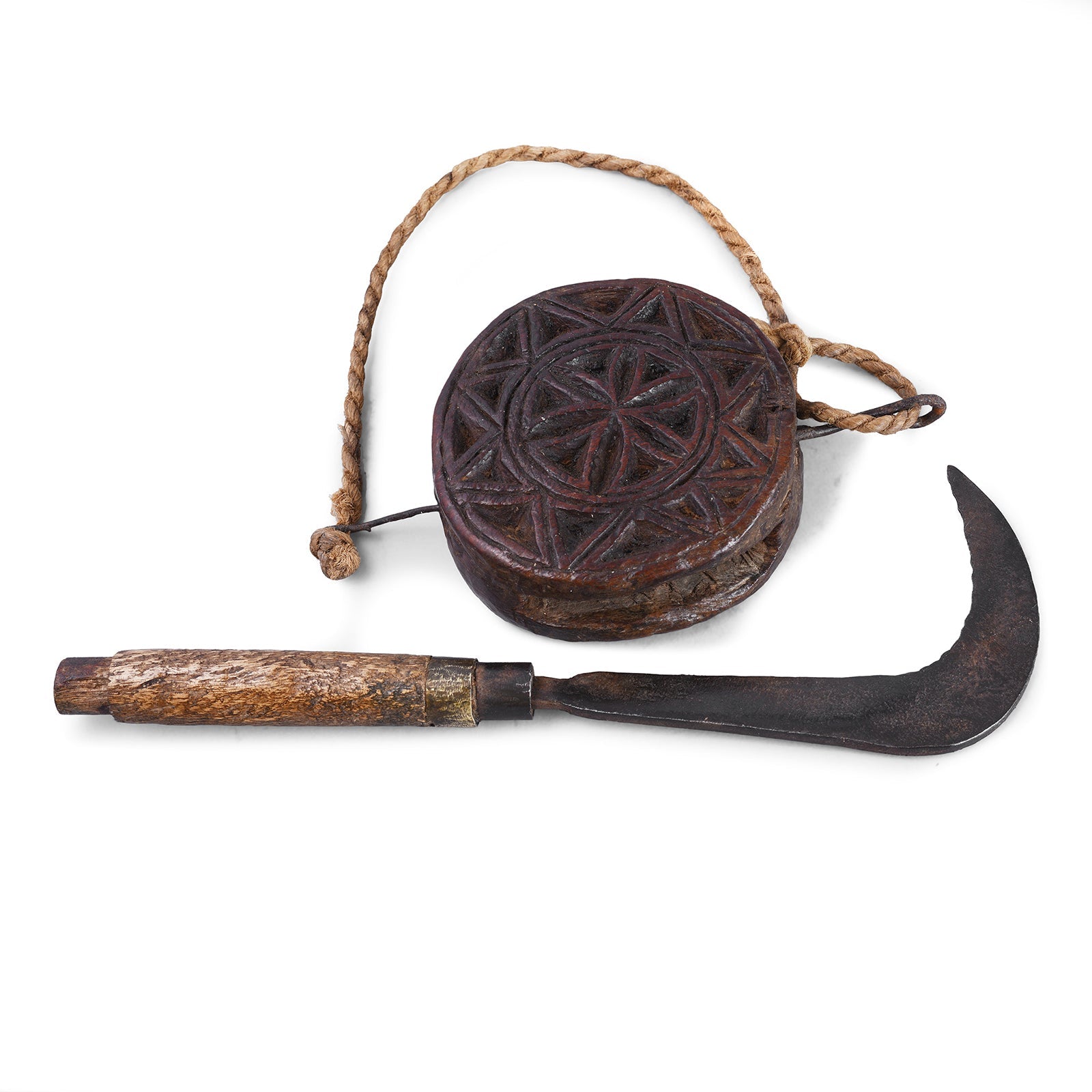 Carved Knife & Holder From The Terai - 19th Century