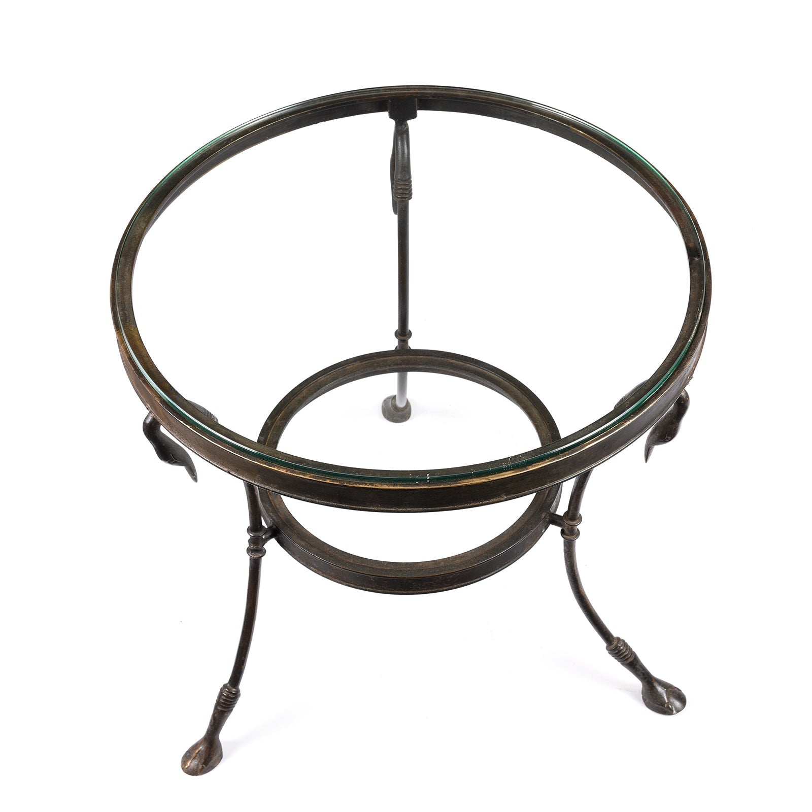 Round Glass Occasional Table - Mughal Style - Ca 1920