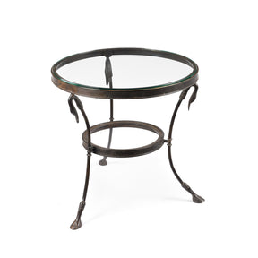 Round Glass Occasional Table - Mughal Style - Ca 1920