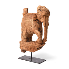 Carved Elephant Corbel From South India - Late 18th Century