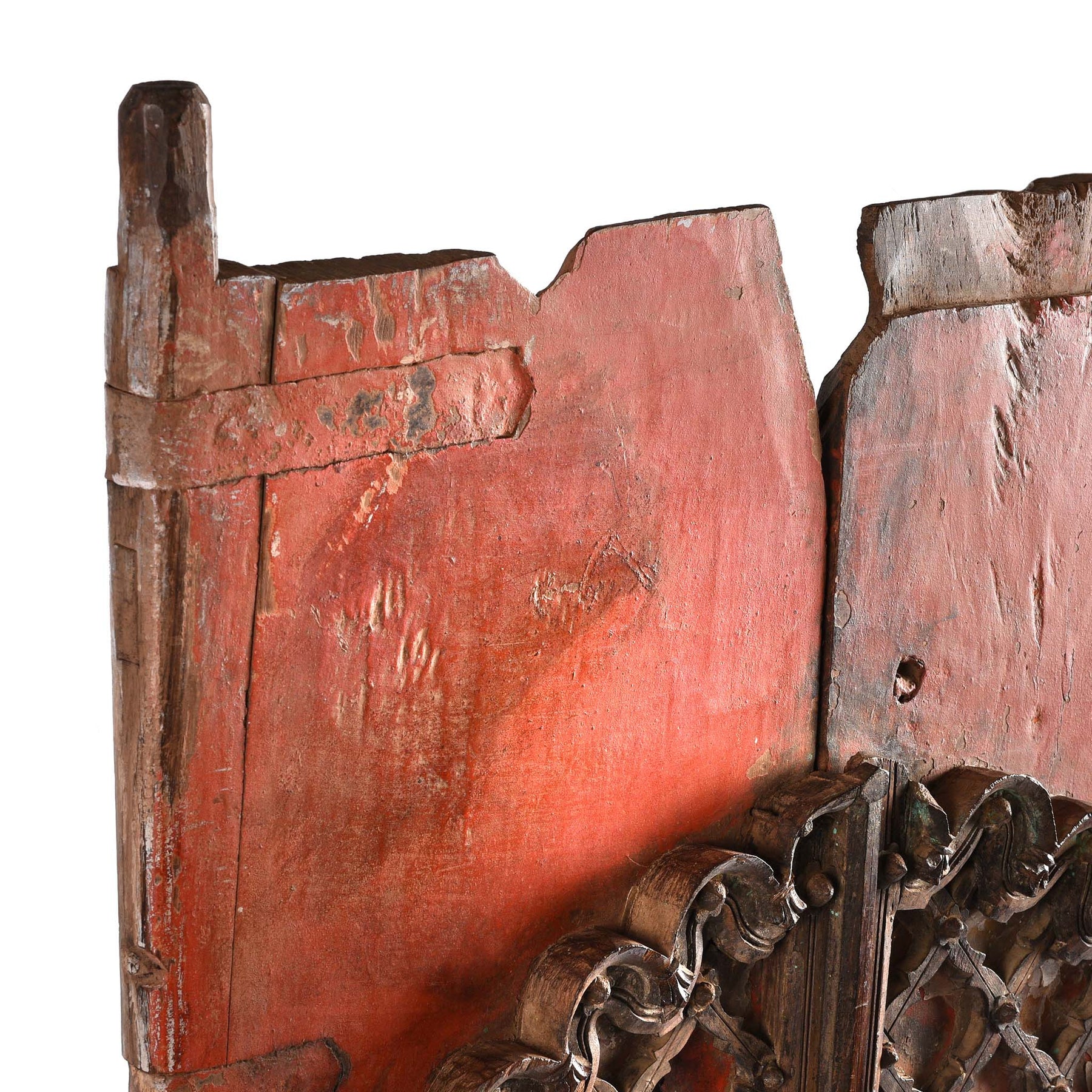 Painted Mica Indian Window Shutter From Rajasthan - 18thC