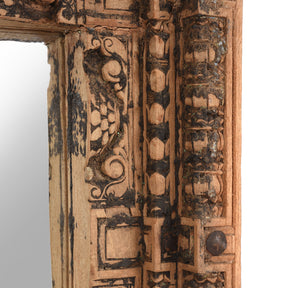 Mirror Made From An Old Door From Nagaur - 19thC (108 x 195cm)