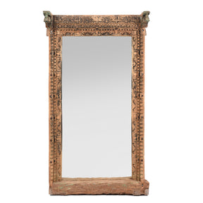 Mirror Made From An Old Door From Nagaur - 19thC (108 x 195cm)