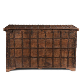 Brass Bound Indian "Pithara" Chest From Gujarat - 19thC