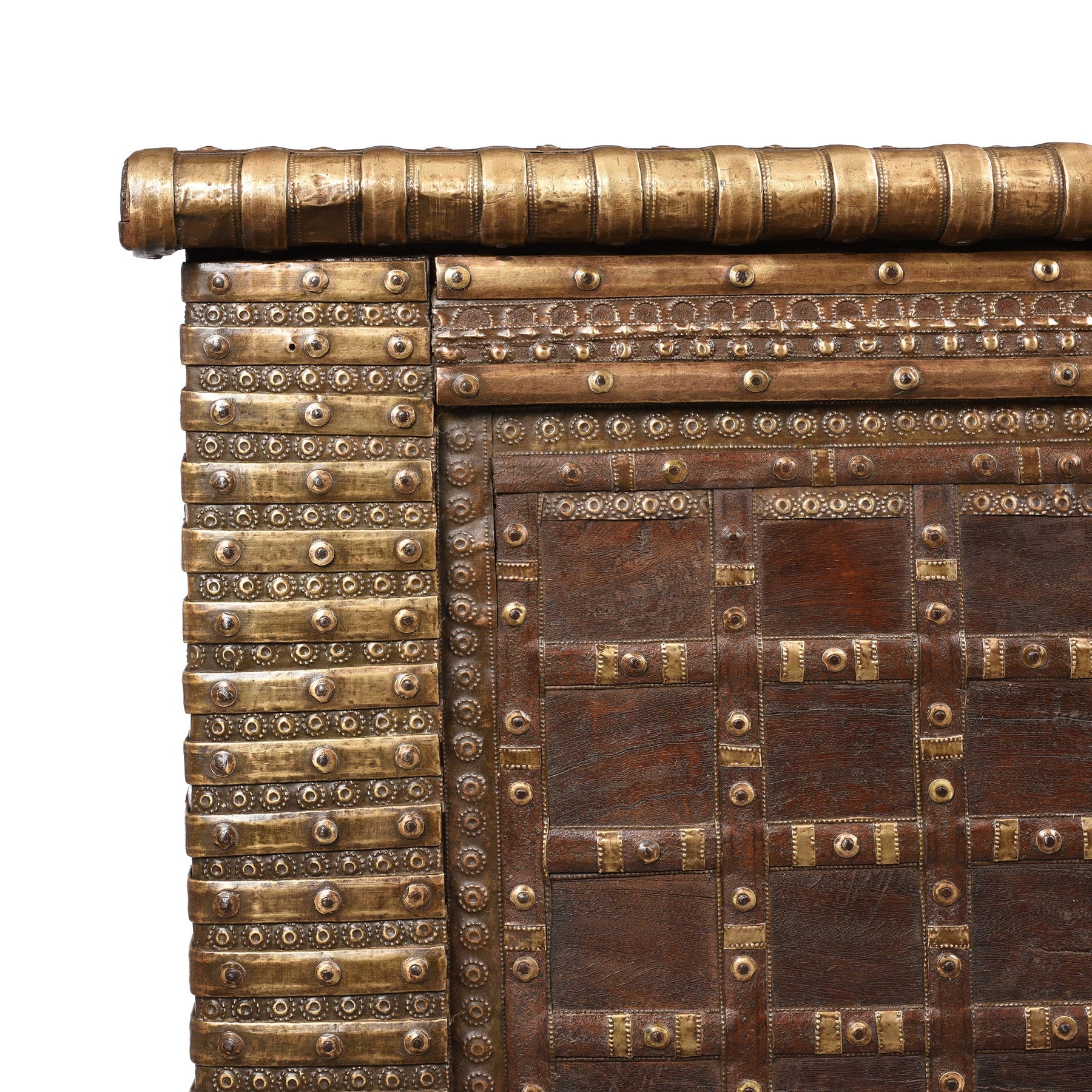 Brass Bound Indian "Pithara" Chest From Gujarat - 19thC