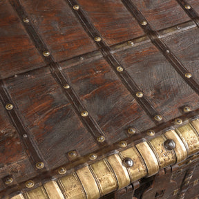 Brass Bound Indian "Pithara" Chest From Gujarat - 19thC