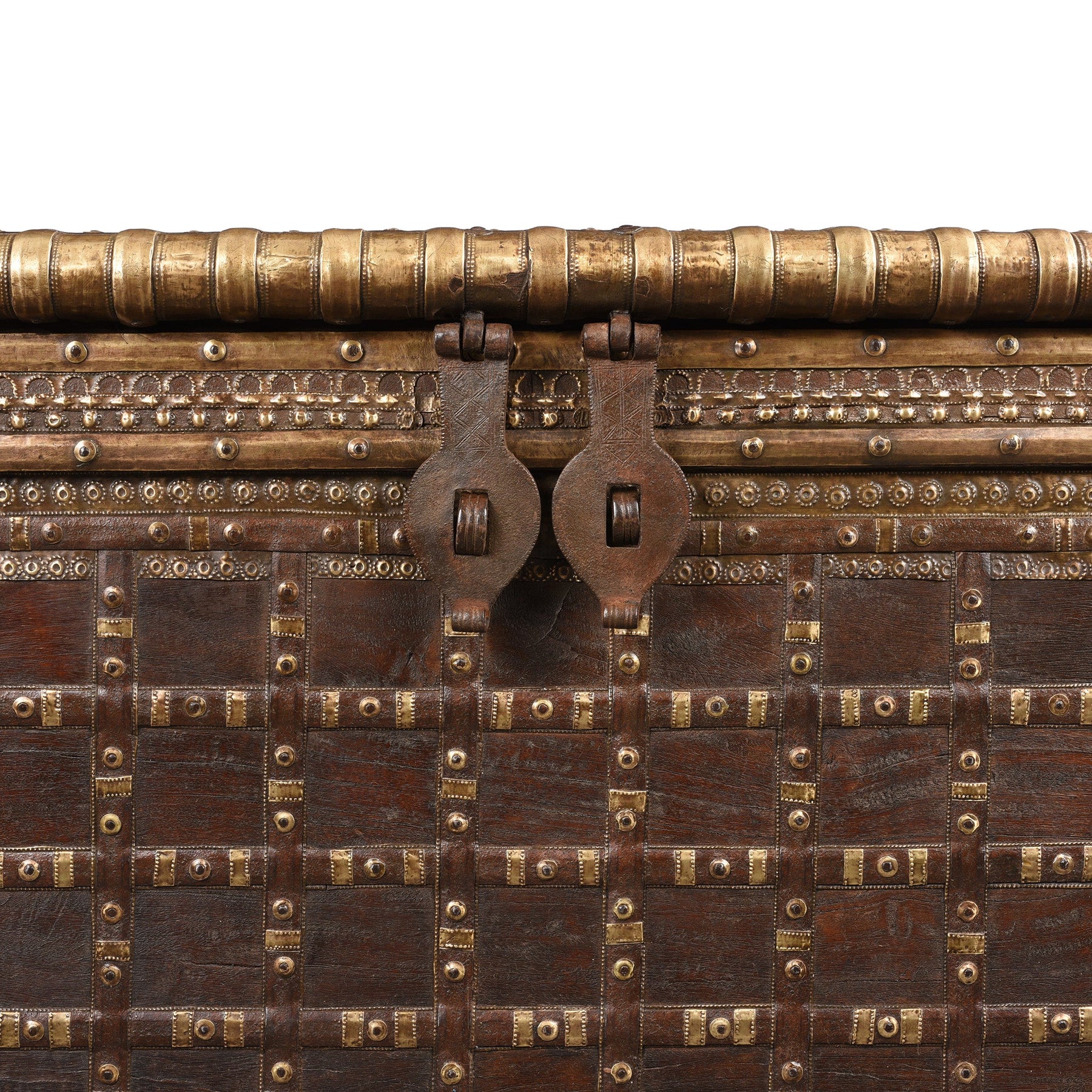 Brass Bound Indian "Pithara" Chest From Gujarat - 19thC