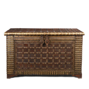 Brass Bound Indian "Pithara" Chest From Gujarat - 19thC