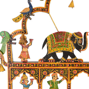 Painted Indian Iron Tribal "Toran" Diwali Lamp