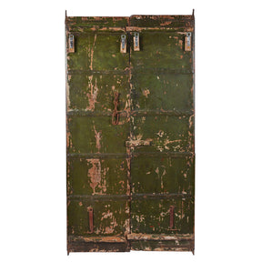 Painted Window Shutter From Bikaner - 19th Century