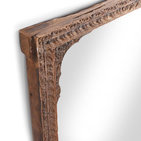 Old Indian Window Mirror From Shekhawati - 19thC (50 x 80cm)