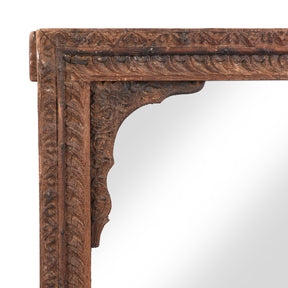 Old Indian Window Mirror From Shekhawati - 19thC (50 x 80cm)