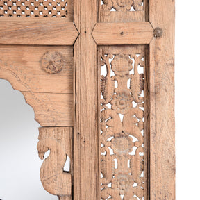 Carved Indian Mirror Made From 19thC Window From Hyderabad - 19th Century
