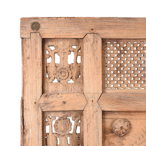 Carved Indian Mirror Made From 19thC Window From Hyderabad - 19th Century