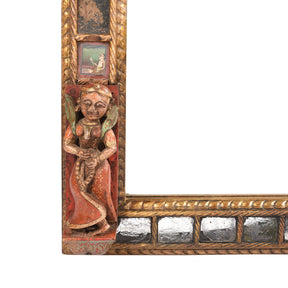 Indian Mirror Made From A Krishna Swing - Late 18th Century