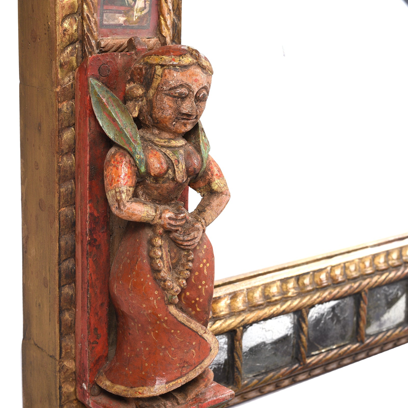 Indian Mirror Made From A Krishna Swing - Late 18th Century
