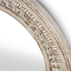 Round Mango Wood Indian Mirror