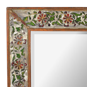 Indian Reverse Glass Mirror - Ca 1920'S