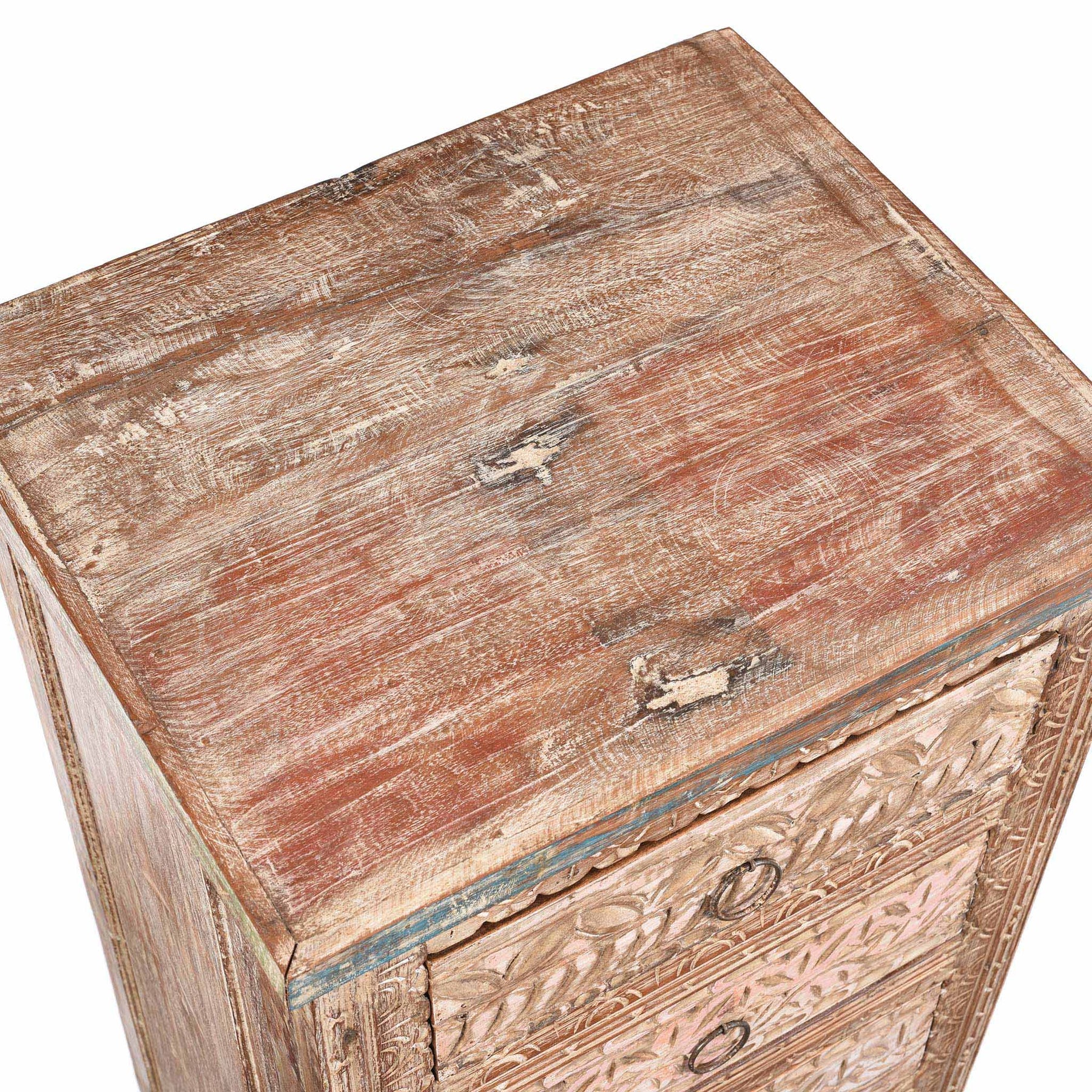 4 Drawer Bedside Cabinet Made From Reclaimed Teak