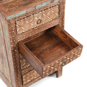 4 Drawer Bedside Cabinet Made From Reclaimed Teak