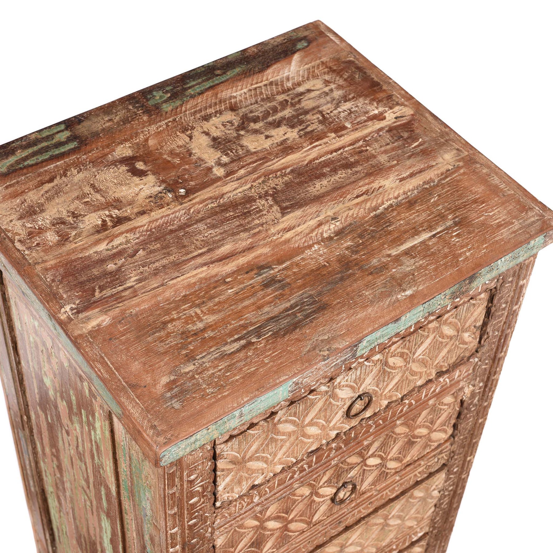 4 Drawer Bedside Cabinet Made From Reclaimed Teak