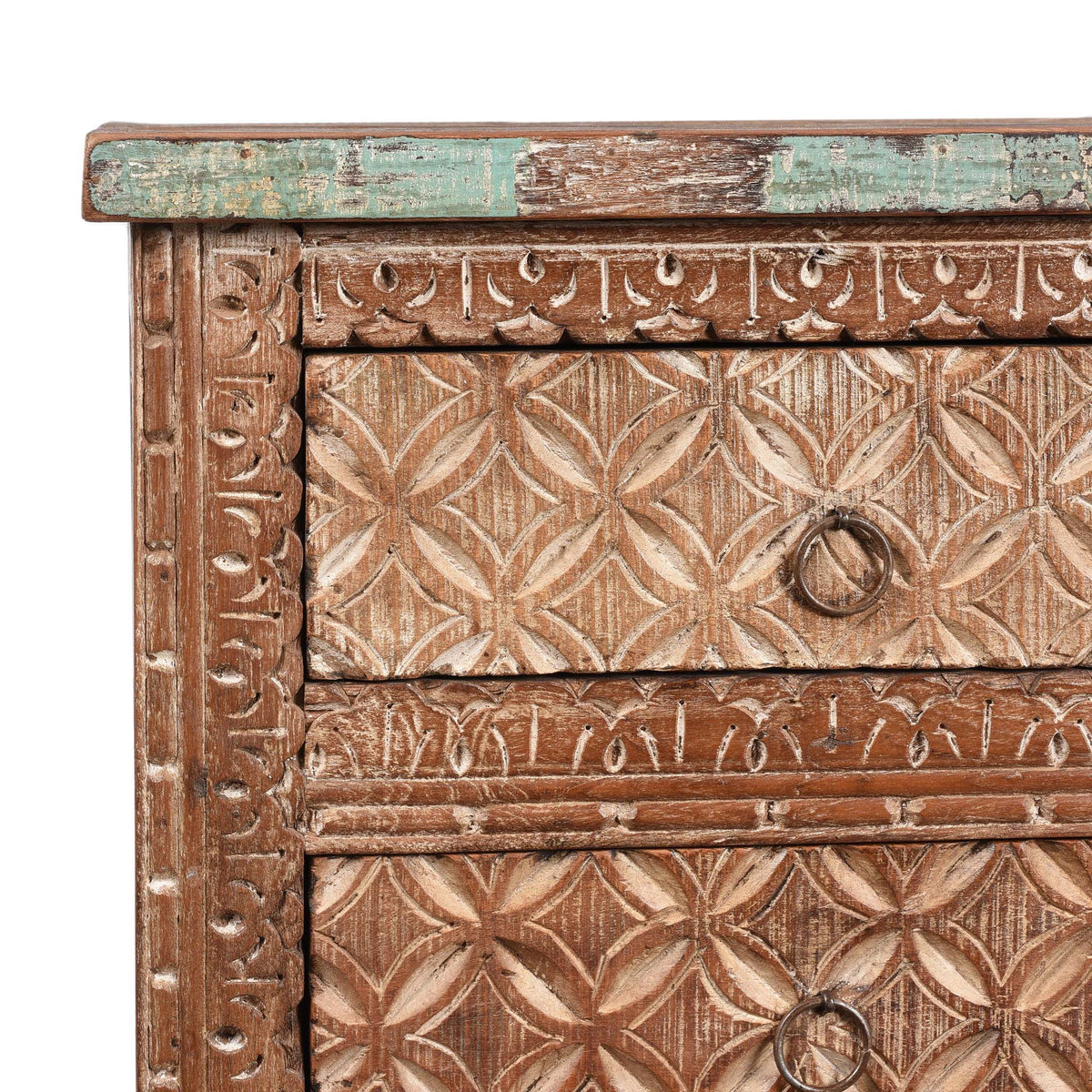 4 Drawer Bedside Cabinet Made From Reclaimed Teak