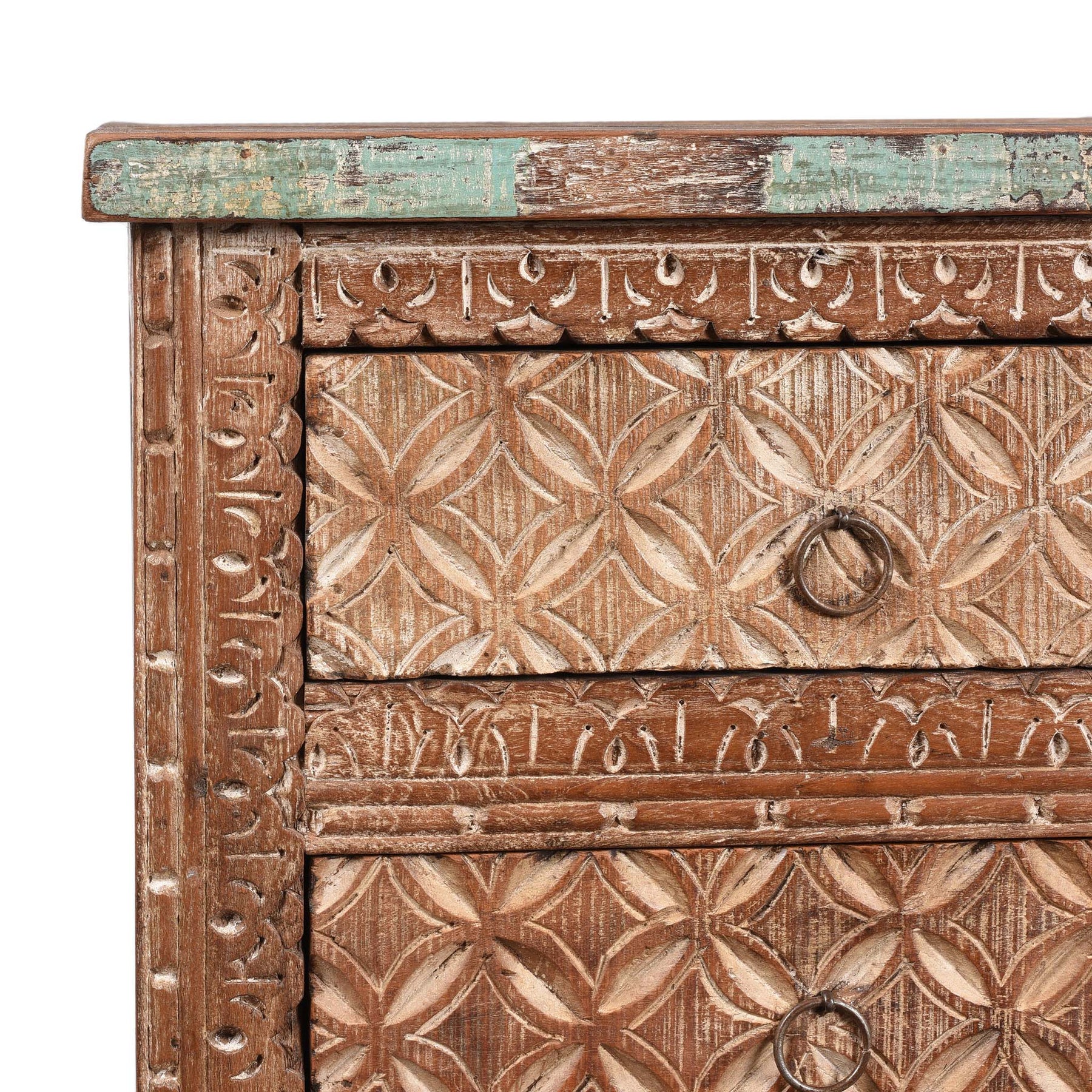 4 Drawer Bedside Cabinet Made From Reclaimed Teak