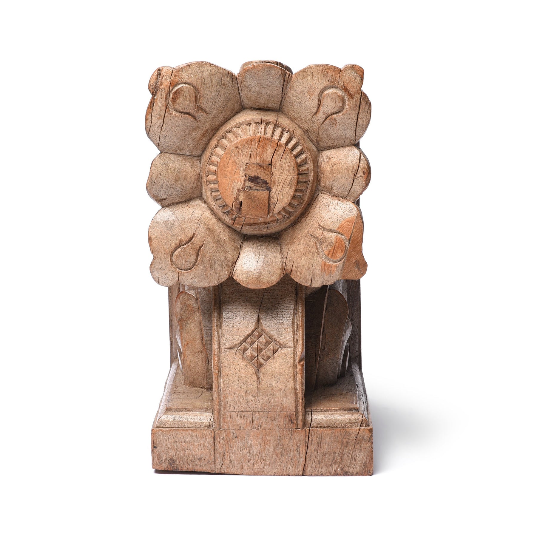 Carved Teak Corbel From Maharashtra - 19thC