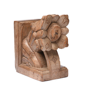 Carved Teak Corbel From Maharashtra - 19thC