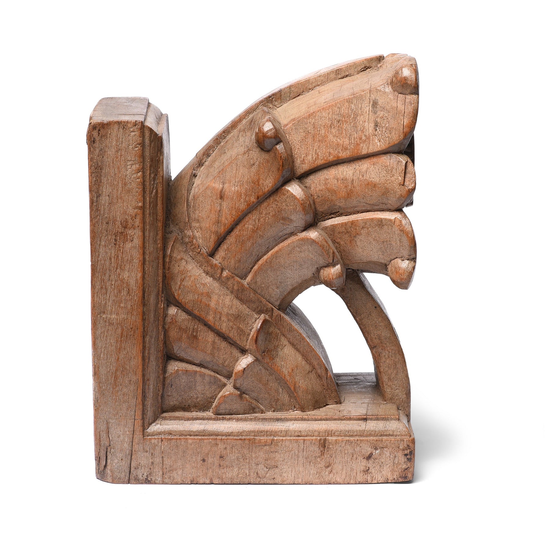 Carved Teak Corbel From Maharashtra - 19thC