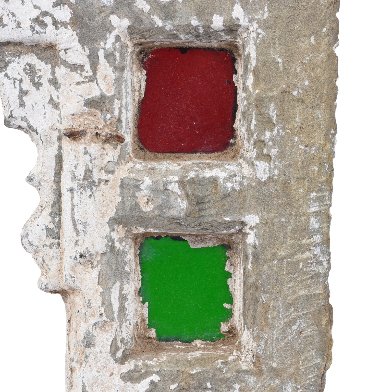 Stained Glass Window Panel From Dungarpur - 19th Century