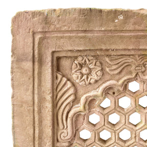 Double Sided Stone Jali Panel From Rajasthan - 19th Century