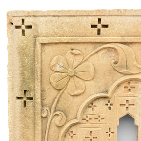 Old 43 Way Stone Lamp Niche From Jaisalmer- 19thC