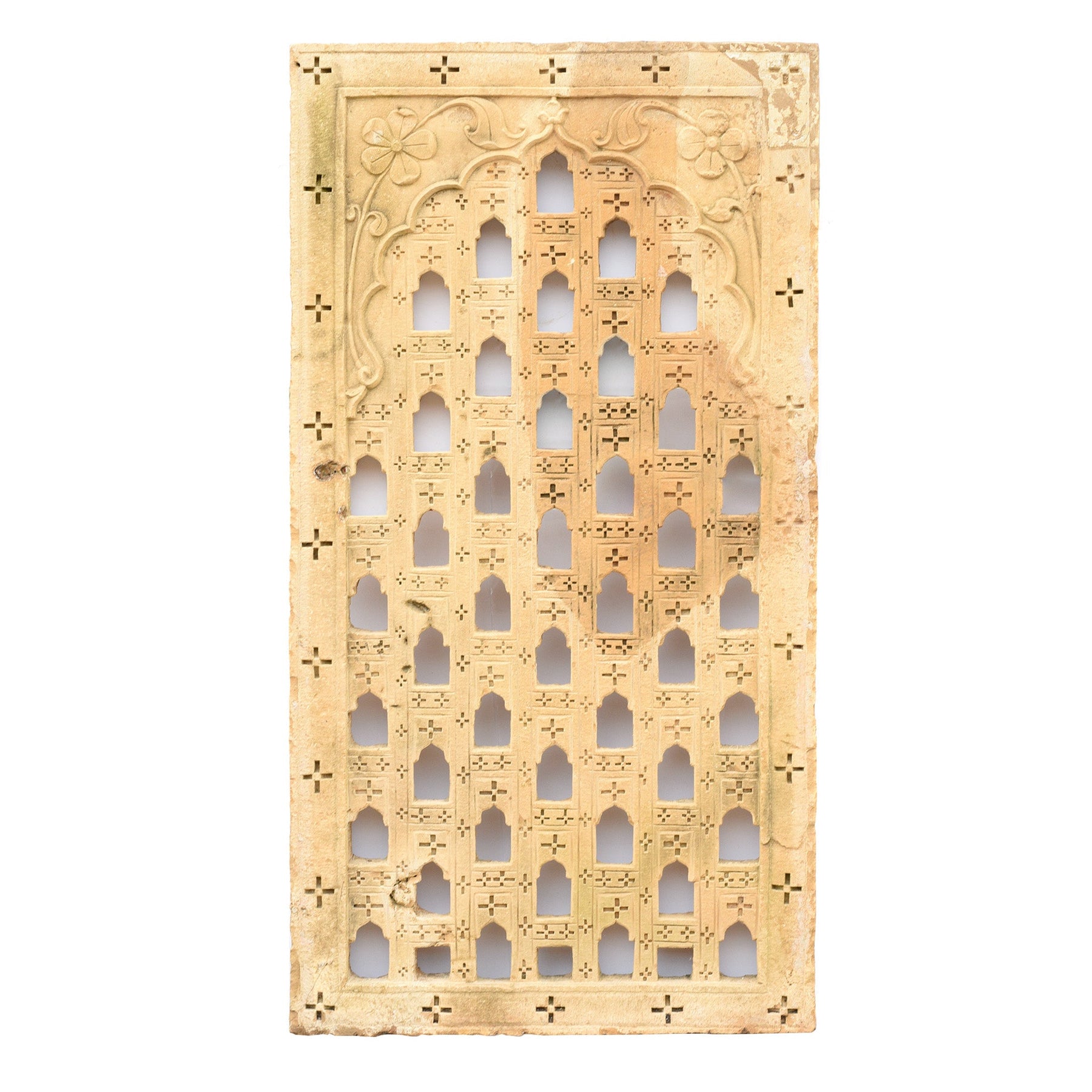 Old 43 Way Stone Lamp Niche From Jaisalmer- 19thC