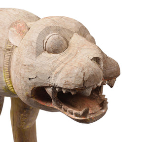 Wooden Bhuta Tribal Tiger Statue From  - Ca 1920
