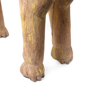 Wooden Bhuta Tribal Tiger Statue From  - Ca 1920