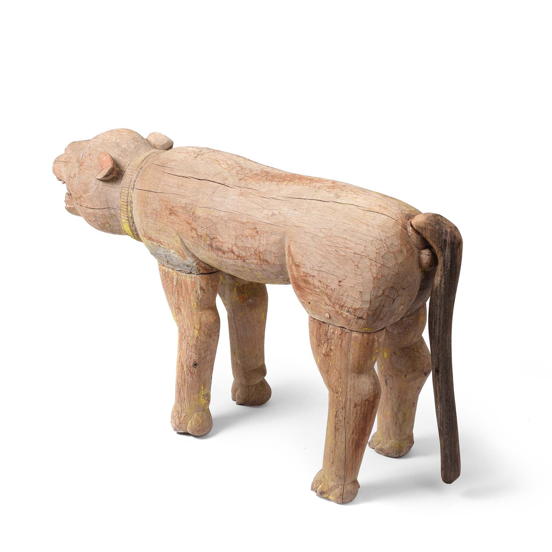 Wooden Bhuta Tribal Tiger Statue From  - Ca 1920