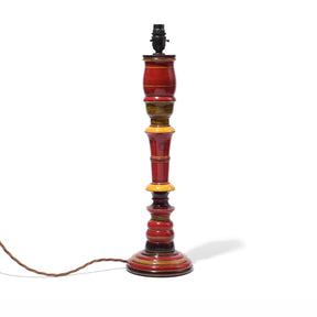 Lacquered Indian Candlestick Table Lamp