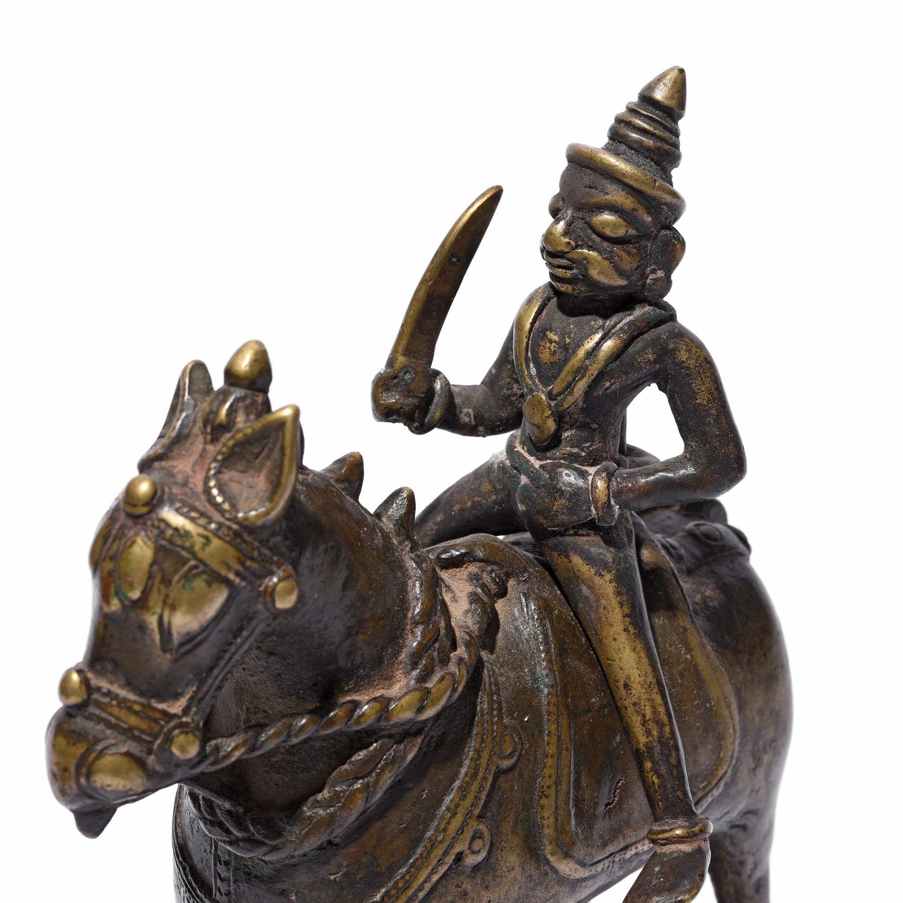 Bronze Khandoba Riding a Horse From Maharasthra - 18th Century