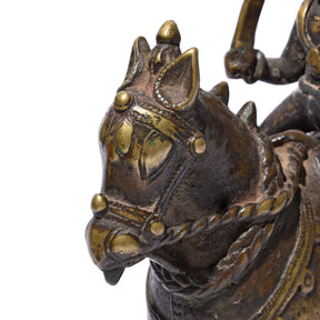 Bronze Khandoba Riding a Horse From Maharasthra - 18th Century