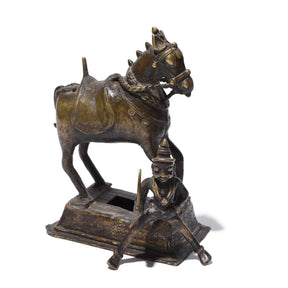 Bronze Khandoba Riding a Horse From Maharasthra - 18th Century