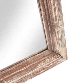 White Painted Indian Mirror (117 x 71cm)
