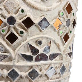 Vintage Terracotta Jar - Glass inlay- Rajasthan - Ca 1950