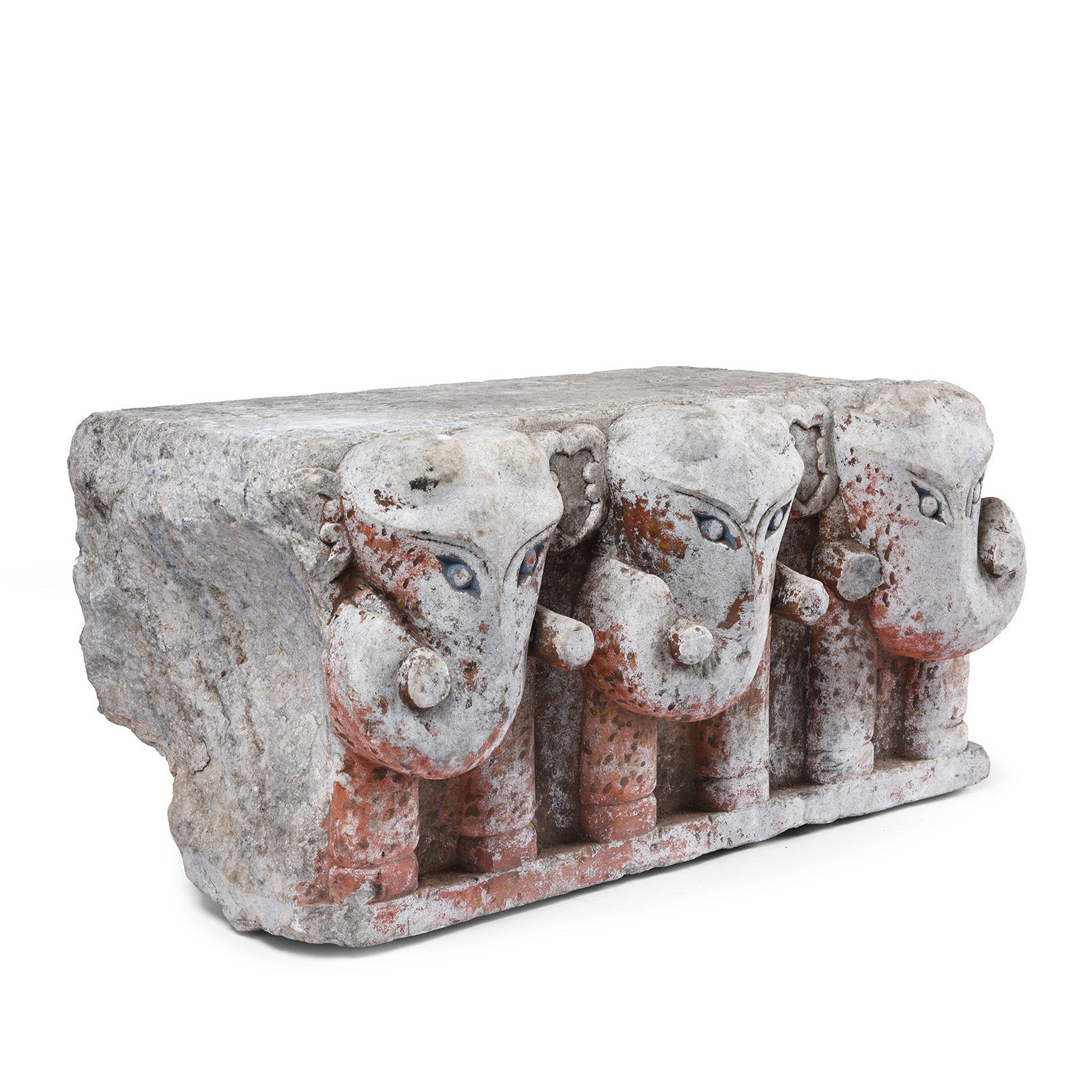 Marble Elephants Door Base - Early 19th Century