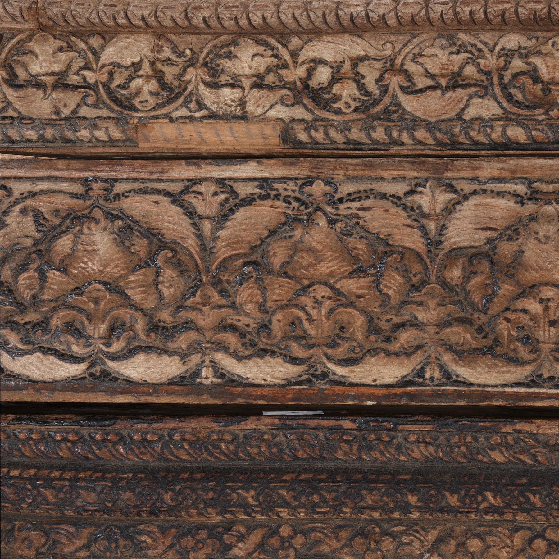 Carved Teak Door From The Punjab - 18thC